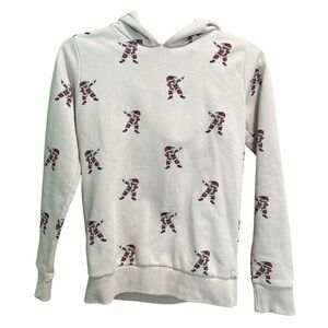 Denim & Flower Size 11/12 Dabbing Santas Holiday Hoodie Shade of Beige in Color